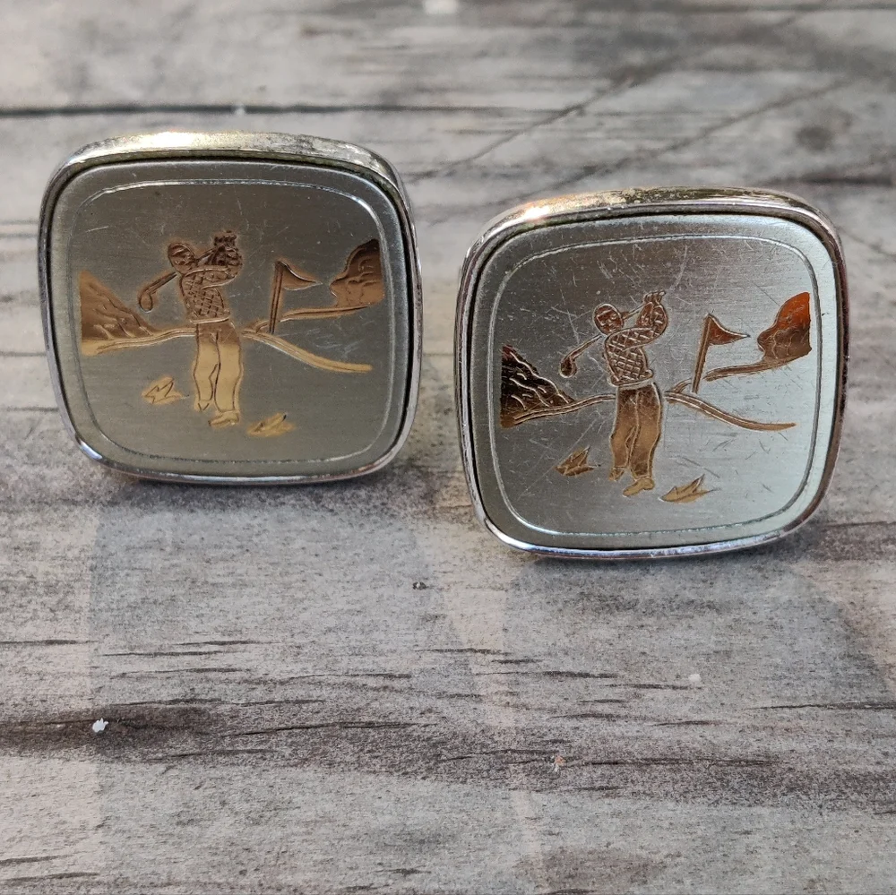⛳ Vintage golf cuff links